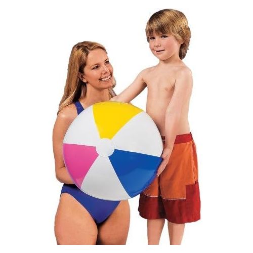 인텍스 INTEX Classic Inflatable Glossy Panel Colorful Beach Ball (Set of 2)
