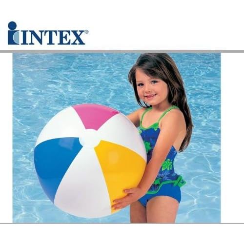 인텍스 INTEX Classic Inflatable Glossy Panel Colorful Beach Ball (Set of 2)
