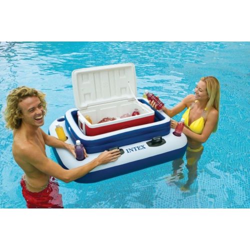 인텍스 Intex 58821EP Inflatable Mega Chill II 72 Can Beverage Cooler Float With Lid