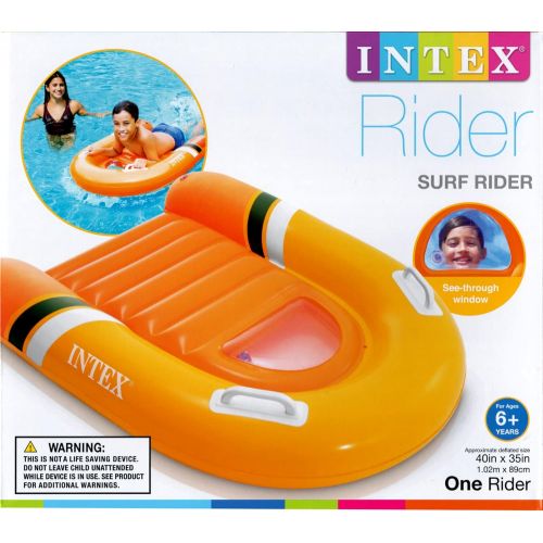 인텍스 Intex Surf Rider Inflatable Pool Float Boogie Board Bodyboard for Kids Swimming Pool Floating Toys, Learn to Swim Water Surf Board