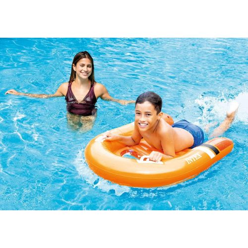 인텍스 Intex Surf Rider Inflatable Pool Float Boogie Board Bodyboard for Kids Swimming Pool Floating Toys, Learn to Swim Water Surf Board