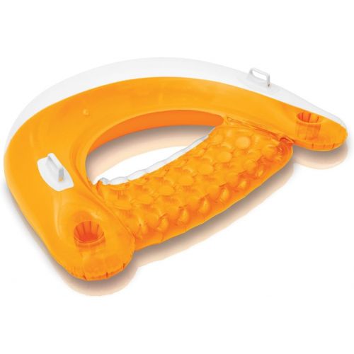 인텍스 INTEX Sit n Float Classic Inflatable Raft Swimming Pool Lounge - (Set of 2)(Colors May Vary)