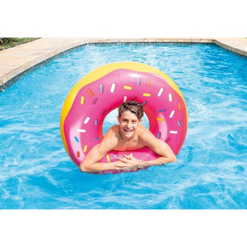 인텍스 Intex Pink Frosted Donut Tube Pool Float, 39in x 10in