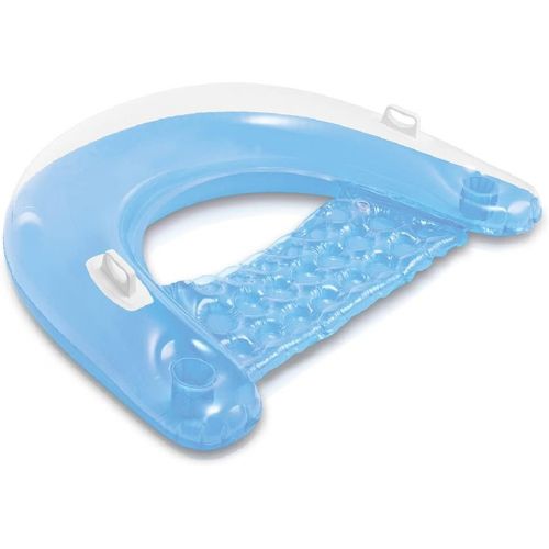 인텍스 INTEX Sit n Float Classic Inflatable Raft Swimming Pool Lounge (True Blue Lounge)