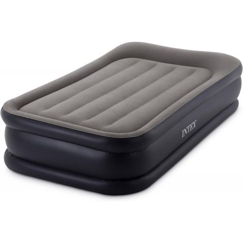 인텍스 Intex Pillow Dura-Beam Series Rest Raised Airbed with Internal Pump (2020 Model)