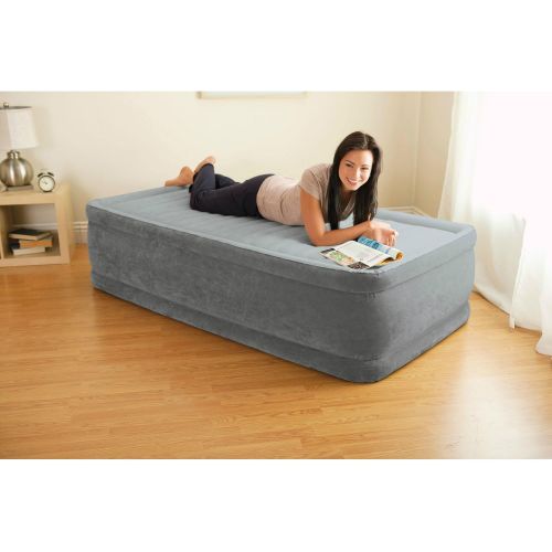 인텍스 Intex Comfort Plush Elevated Dura-Beam Airbed with Built-in Electric Pump