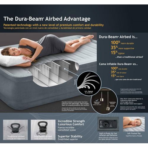 인텍스 Intex Comfort Plush Elevated Dura-Beam Airbed with Built-in Electric Pump