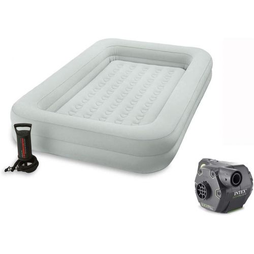 인텍스 Intex Kidz Camping Travel Air Mattress w/Pump &120 Volt Electric Air Bed Pump