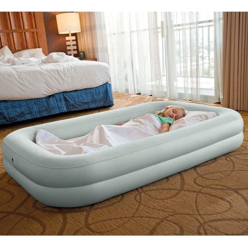 인텍스 Intex Kidz Camping Travel Air Mattress w/Pump &120 Volt Electric Air Bed Pump