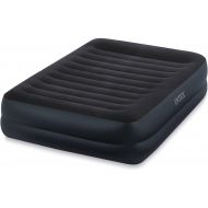 Intex Dura-Beam Series Pillow Rest Raised Airbed with Fiber-Tech Construction and Built-in Pump, Queen, Bed Height 16.5
