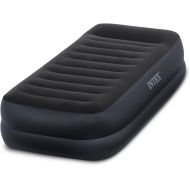 Intex Dura-Beam Series Pillow Rest Raised Airbed with Fiber-Tech Construction and Built-In Pump, Twin, Bed Height 16.5