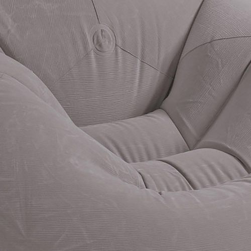 인텍스 Intex Inflatable Contoured Corduroy Beanless Bag Lounge Chair, Gray (3 Pack)