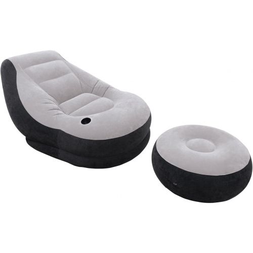 인텍스 Intex Ultra Lounge Chair 2/ Cup Holder & Ottoman Set (2 Pack) 120V Air Pump