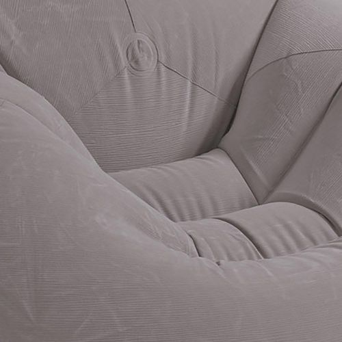 인텍스 Intex Inflatable Contoured Corduroy Beanless Bag Lounge Chair, Gray (2 Pack)