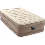 Intex 64425ED Ultra Plush Fiber Tech Soft Airbed Mattress with Built in Electric Pump and Portable Storage Carrying Case, Twin