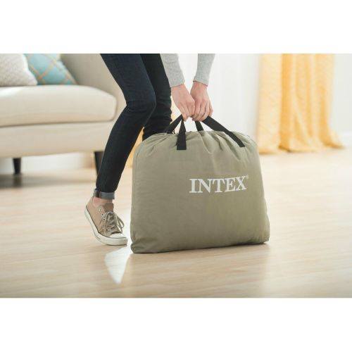 인텍스 Intex Dura-Beam Standard Series Pillow Rest Raised Airbed w/Built-in Pillow & Electric Pump