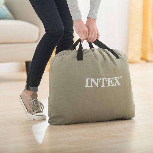 인텍스 Intex Pillow Dura-Beam Series Rest Raised Airbed with Internal Pump (2020 Model)