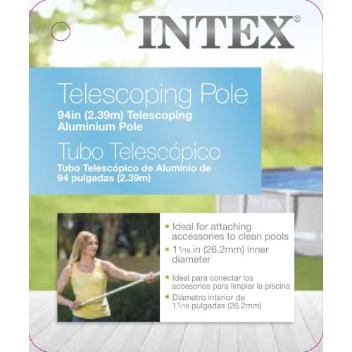 인텍스 Intex Recreation Intex Telescoping Aluminum Shaft, 94-Inch, for Above Ground Pool Maintenance