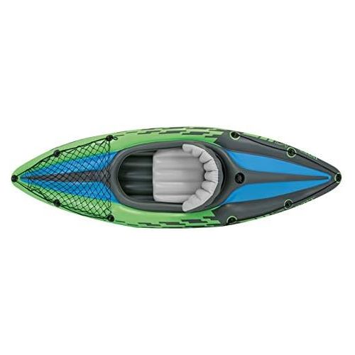 인텍스 Intex Challenger Kayak, Man Inflatable Canoe with Aluminum Oars and Hand Pump