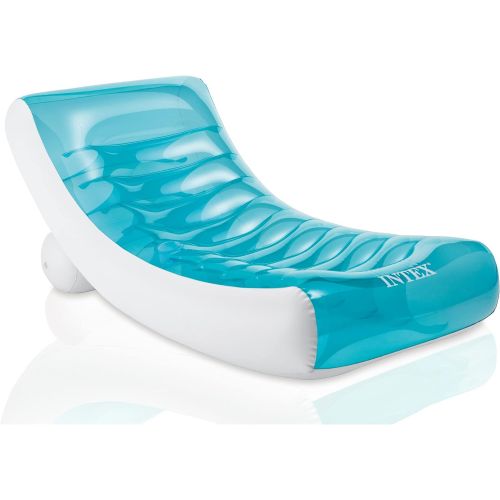 인텍스 Intex Rockin Inflatable Lounge, 74 X 39 & Sit n Lounge Inflatable Pool Float, 47 Diameter, for Ages 8+, 1 Pack (Colors May Vary)