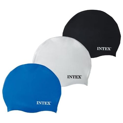 인텍스 Intex Silicon Swim Cap Soft Comfortable fit in Choice of Three Colours #55991