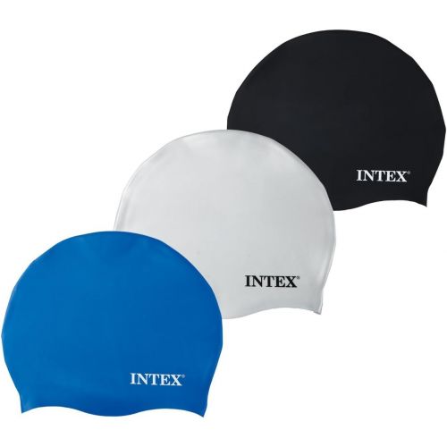 인텍스 Intex Silicon Swim Cap Soft Comfortable fit in Choice of Three Colours #55991