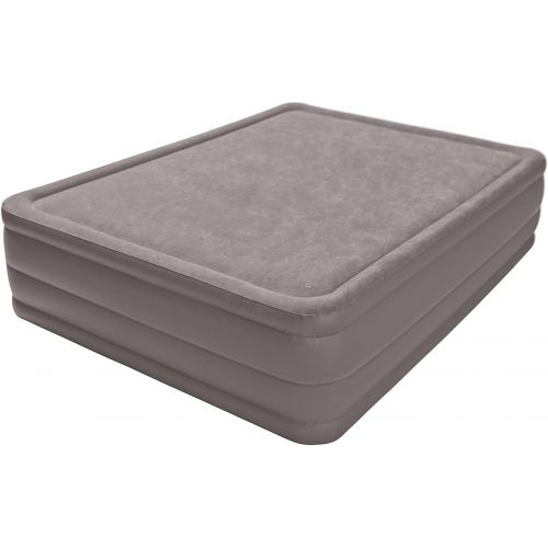 인텍스 Intex Foam Top Elevated Airbed with Built-in Pump, Queen, Bed Height 20