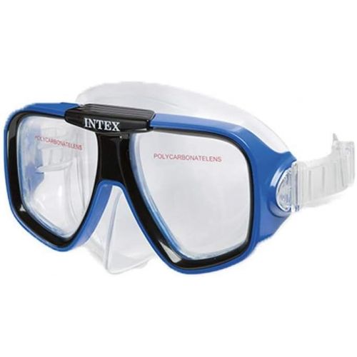 인텍스 Intex Reef Rider Swimming Diving Mask & Snorkel Set for Ages 14+, Blue (2 Pack)