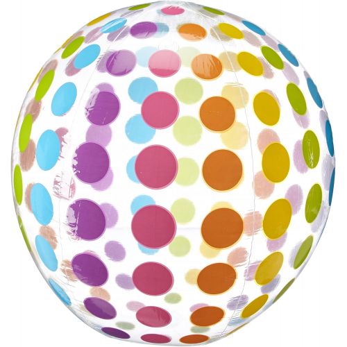 인텍스 Intex Jumbo Inflatable Colorful Polka Dot Giant Beach Ball (Set of 2) 59065EP