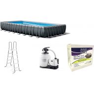 Intex 32-Foot x 16-Foot x 52-Inch Ultra XTR Outdoor Swimming Pool Set & Qualco 6-Month Spa/Hot Tub Cleaning Kit
