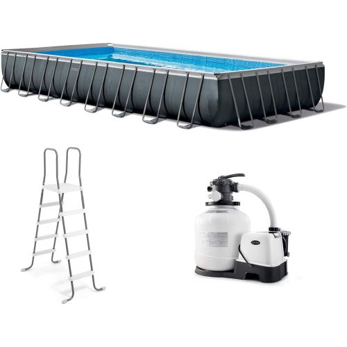 인텍스 Intex 32-Foot x 16-Foot x 52-Inch Ultra XTR Outdoor Swimming Pool Set & Qualco 6-Month Spa/Hot Tub Cleaning Kit