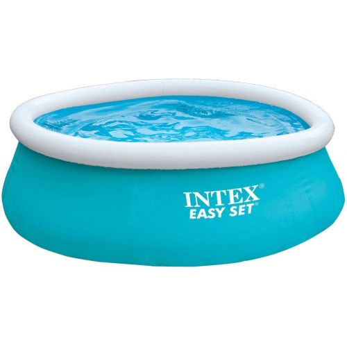 인텍스 Intex 6 Foot x 20 Inch Easy Set Inflatable Round Above Ground Backyard Swimming Pool with 330 GPH Clear Cartridge Filter Pump, Blue