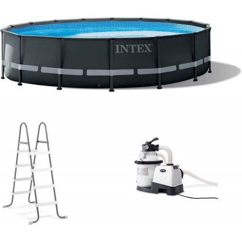 인텍스 Intex 16ft x 48in Ultra XTR Round Frame Above Ground Pool Set w/ Pump (2 Pack)