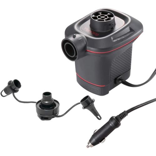 인텍스 Intex 66636 12 Volt Quick-Fill Dc Electric Pump-Just Plug into Car 12v Socket, Black and Red