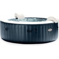 Intex 28431EP PureSpa Plus 85 Inch Diameter 6 Person Portable Inflatable Hot Tub Spa with 170 Bubble Jets and Built in Heater Pump, Blue
