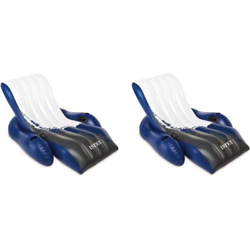 인텍스 Intex Floating Recliner Lounge for Swimming Pools, 2-Pack