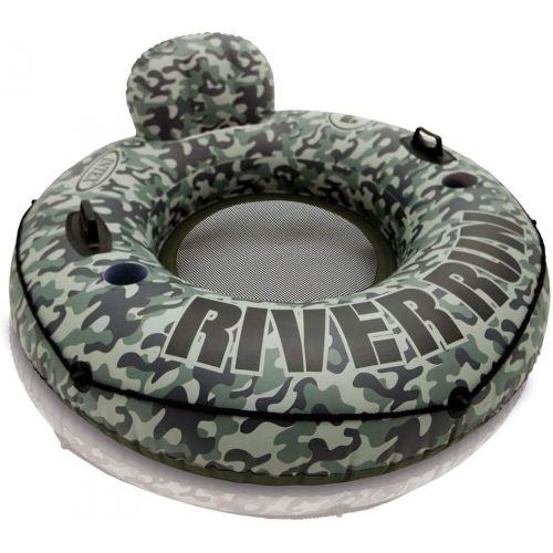 인텍스 Intex Camo River Run I Inflatable Floating Tube Raft (2 Pack) 58835EP