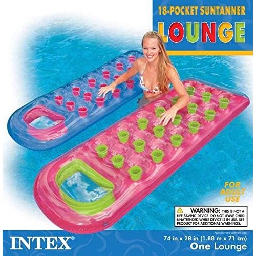 인텍스 Intex 59895EP 18-Pocket Suntanner Lounge Floating Lounger (Set of 2)