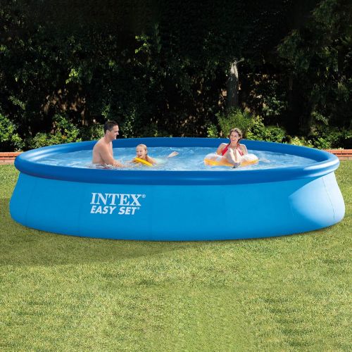 인텍스 Intex 28157EH Easy Set 15ft x 33in Quick Simple Inflatable Kid Adult Family Friendly Swimming Pool with 530 GPH Filter Pump