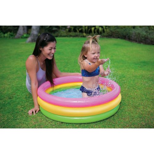 인텍스 Intex Sunset Glow Baby Pool (34 in x 10 in) (2-Pack)
