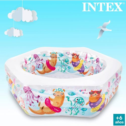 인텍스 Intex Swim Center Ocean Reef Inflatable Pool, 75 X 70 X 24, for Ages 6+