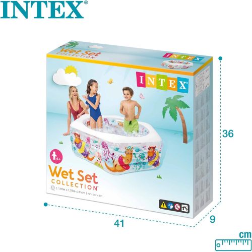 인텍스 Intex Swim Center Ocean Reef Inflatable Pool, 75 X 70 X 24, for Ages 6+