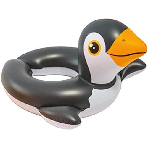 인텍스 Intex, 43234-2327 3 Pack 59220EP - Animal Head Split Ring Pool Floats Bundle Includes Frog, Duck, Penguin, Giraffe, Frog, Penguin