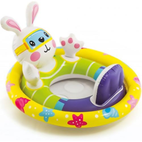 인텍스 Intex See Me Sit Pool Rider Floats Ring Tube, Duck, Bunny & Racing Turtle - 3 Pack