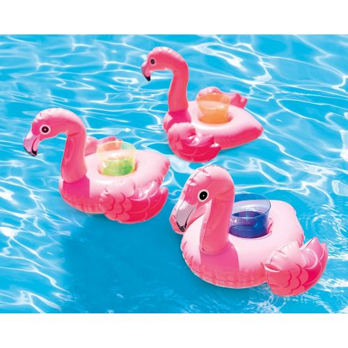 인텍스 Intex Floating Flamingo Inflatable Drink Holders, 3-Pack
