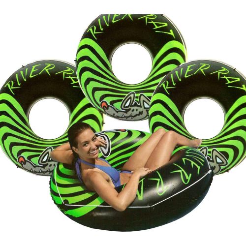 인텍스 Intex 4-Pack River Rat 48-Inch Inflatable Tubes for Lake/Pool/River | 4 x 68209E