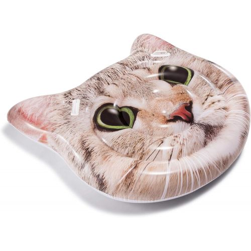 인텍스 Intex Cat Face Inflatable Island, 58in x 53in, Multicolor, Model:58784EP