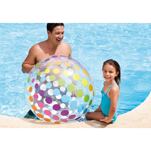인텍스 Intex Jumbo Inflatable Big Panel Colorful Giant Beach Ball (Set of 4) | 59065EP