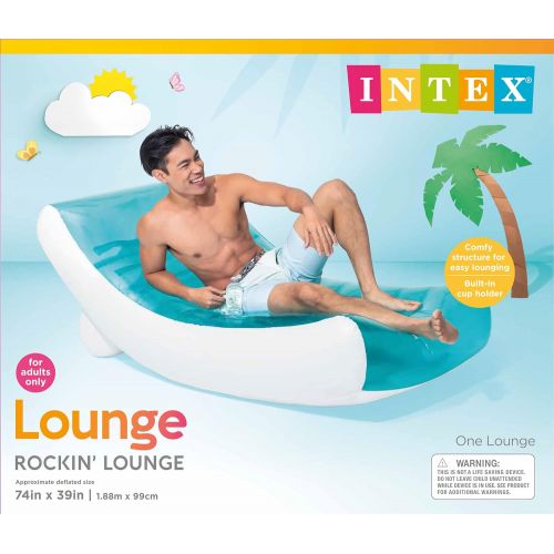인텍스 Intex Rockin Inflatable Lounge, 74 X 39
