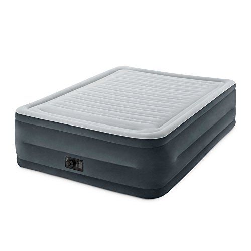 인텍스 Intex Comfort Plush Elevated Dura-Beam Airbed with Built-In Electric Pump, Bed Height 22, Queen